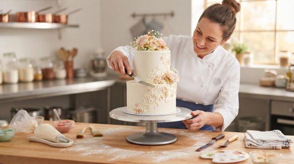 Optimiser vos décorations de gâteaux avec un tourne disque pâtisserie